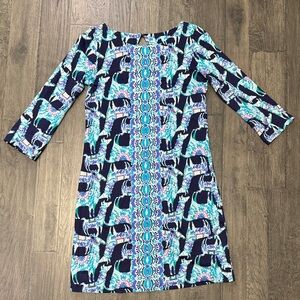 Lilly Pulitzer - elbow sleeve dress llama print
